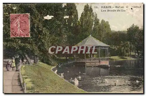 Ansichtskarte AK Paris Buttes Chaumont Les bords du lac