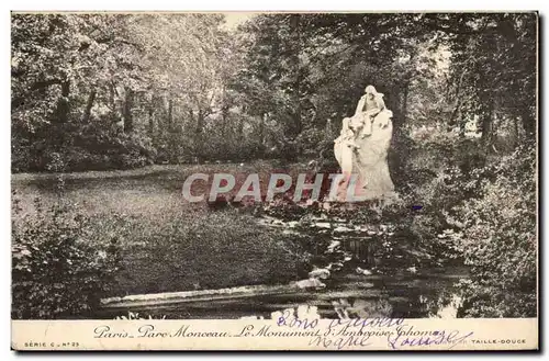 Cartes postales Paris Parc Monceau Monument d&#39Ambroise thomas