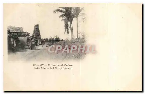 Cartes postales Inde India La rue a Madura