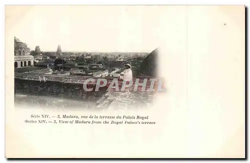 Cartes postales Inde India Madura vue de la terrasse du palais Royal