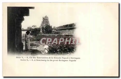 Cartes postales Inde India Un des sanctuaires de la grande pagode a SEringam