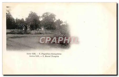 Cartes postales Inde India pagodins champetres