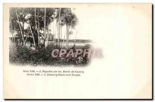 Cartes postales Inde India Pagodin sur les bords du Cavery