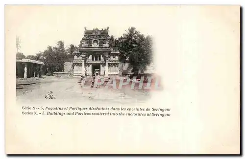Ansichtskarte AK Inde India Pagodins et portiques dissemines dans les enceintes de Seringam