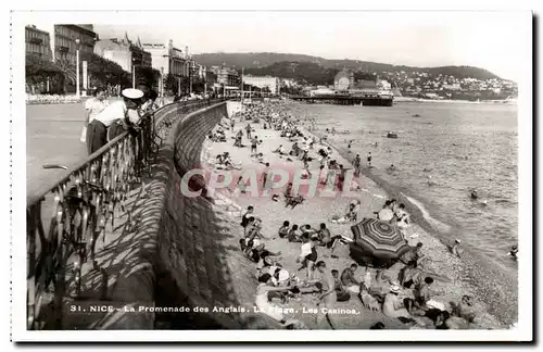 Cartes postales Nice Promenade des anglais La plage les casinos