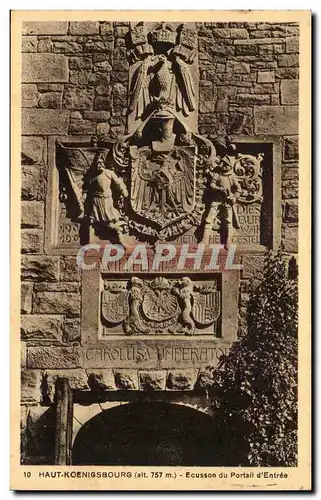 Cartes postales Haut Koenigsbourg Ecusson du portail d'entree