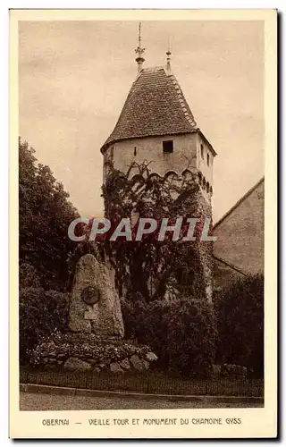 Cartes postales Obernai Vieille tour et monument du chanoine Gyss