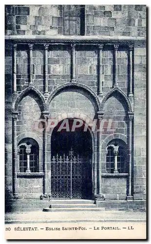 Cartes postales Selestat Eglise Ste Foi le portail