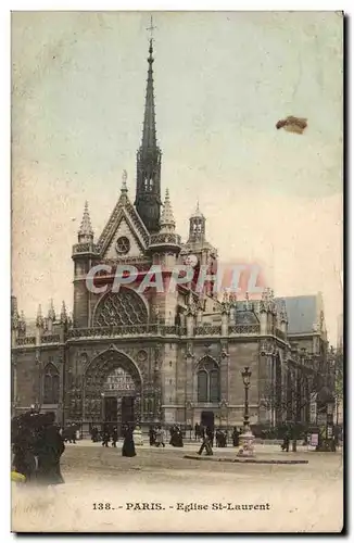 Paris Ansichtskarte AK Eglise St laurent