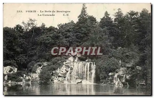 Paris Ansichtskarte AK Bois de boulogne La cascade