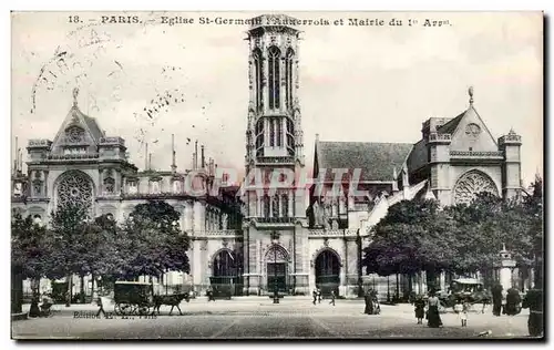 Paris Ansichtskarte AK Eglise Saint Germain l&#39auxerrois et mairie du 1er