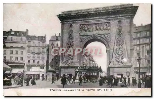 Paris Cartes postales Boulervad et porte Saint Denis