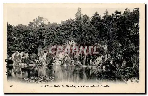 Paris Ansichtskarte AK Bois de boulogne Cascade et grotte