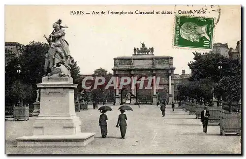 Paris Cartes postales Arc de triomphe du carrousel et statue Quand meme