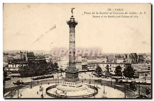 Paris Cartes postales Place de la Bastille et colonne de Juillet