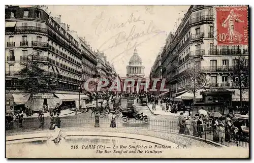 Paris Cartes postales La rue Soufflot et le Pantheon