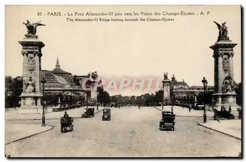 Paris Ansichtskarte AK Pont Alexandre III pris vers les palais des Champs Elysees