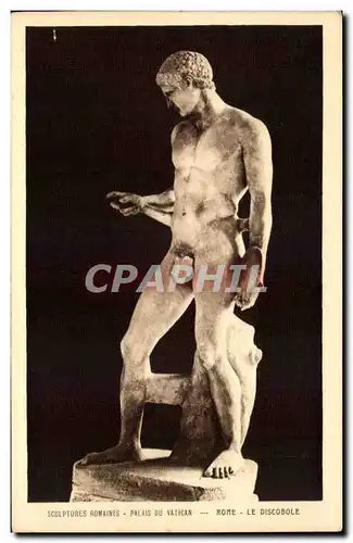 Ansichtskarte AK Sculptures romaines palais du Vatican Rome Roma le Discobole