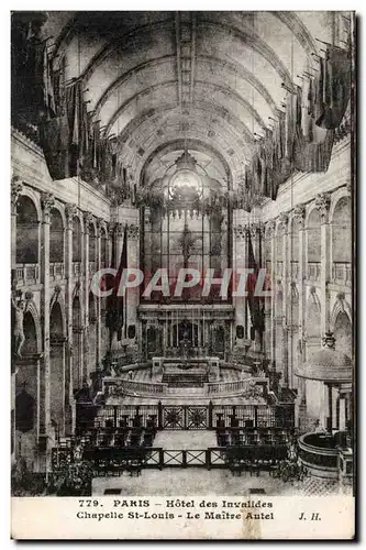 Paris Cartes postales Hotel des invalides Chapelle St Louis Le maitre autel