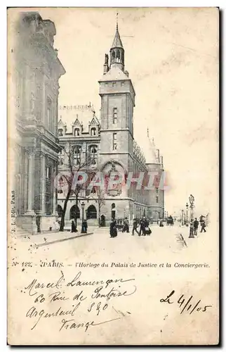 Paris Cartes postales Horloge du palais de justice et la conciergerie