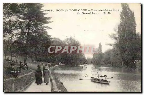 Paris Cartes postales Bois de boulogne Promenade autour du lac