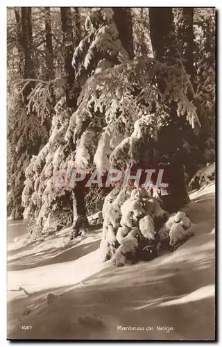 Cartes postales Fantaisie Manteau de neige