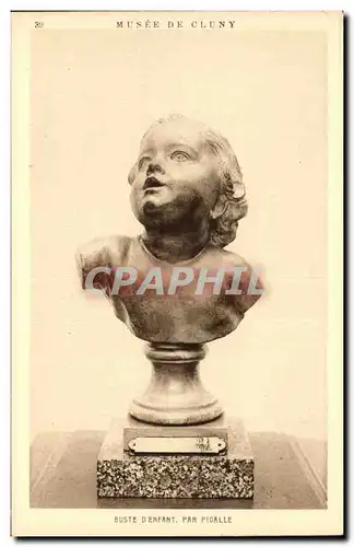 Cartes postales Paris Musee de CLuny Buste d&#39enfant Par pigalle