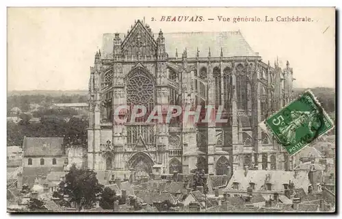 Ansichtskarte AK Beauvais Vue generale la cathedrale