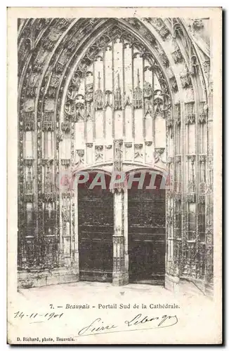 Cartes postales Beauvais Portail sud de la cathedrale