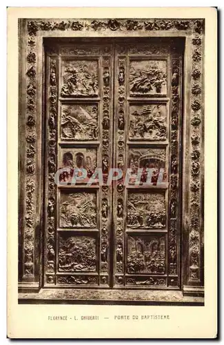 Cartes postales Florence Ghiberti Porte du baptistere