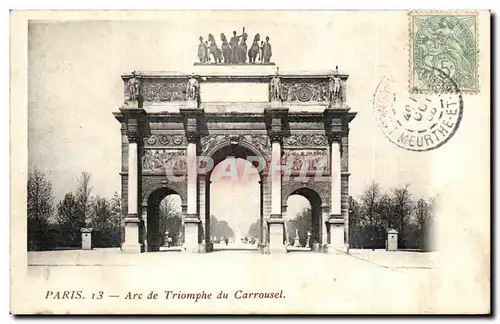 Paris Cartes postales Arc de triomphe du carrousel