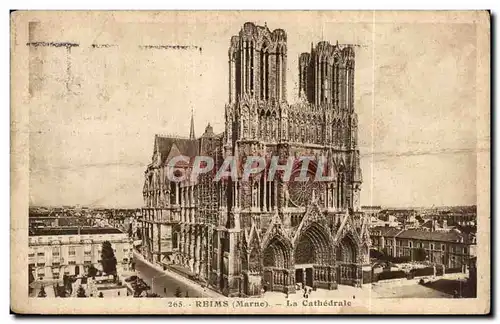 Reims Cartes postales La cathedrale