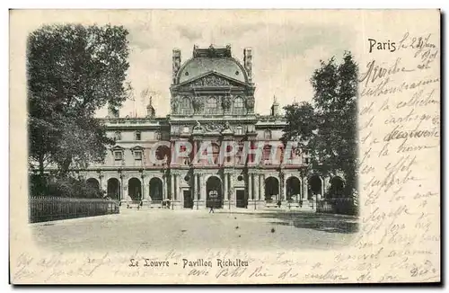 Cartes postales Paris Le Louvre pavillon Richelieu ( en relief )