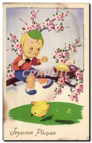 Cartes postales Fantaisie Enfant Joyeuses Paques Easter