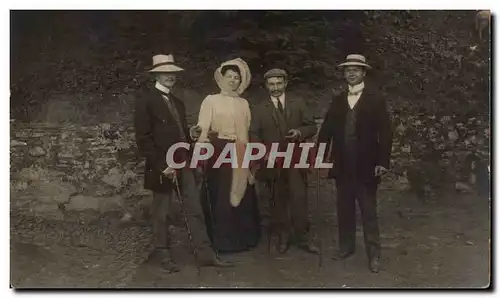 Ansichtskarte AK CARTE PHOTO Luchon 13 aout 1908 Promeneurs