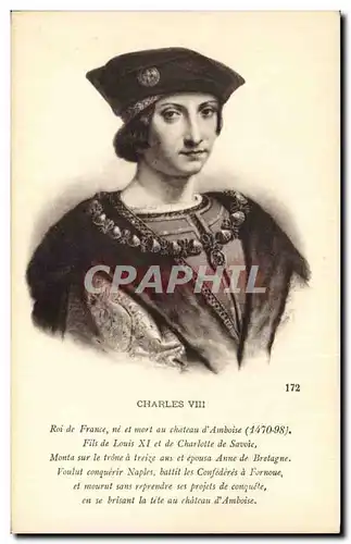 Ansichtskarte AK Charles VIII Roi de France mort au chateu d&#39Amboise