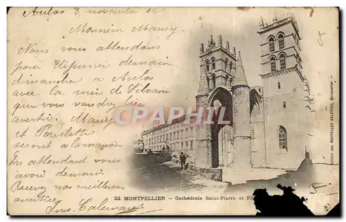 Cartes postales Montpellier Cathedrale Saint Pierre
