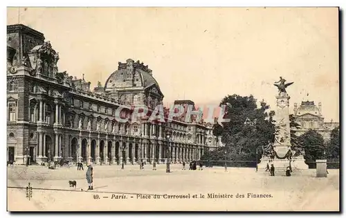 Paris Ansichtskarte AK Place du Carrousel et le Ministere des Finances