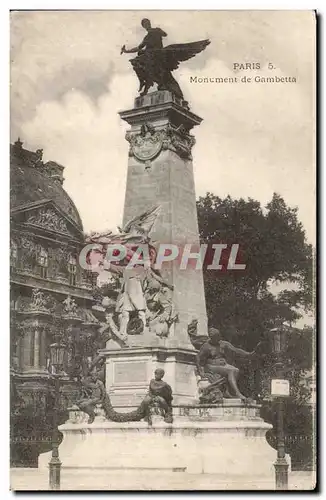 Paris Cartes postales Monument de Gambetta