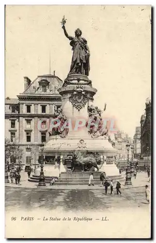 Paris Cartes postales La statue de la Republique