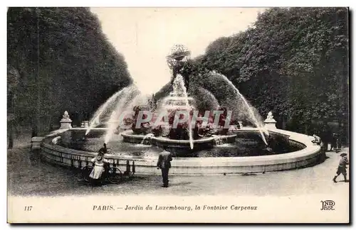 Paris Cartes postales Jardin du Luxembourg Fontaine Carpeaux