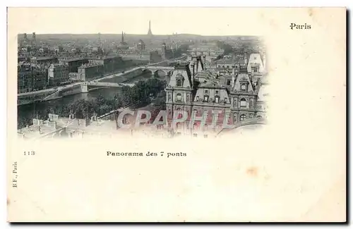 Paris Cartes postales panorama des sept ponts