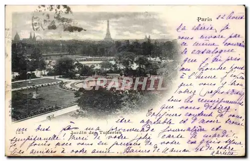 Paris Cartes postales Jardin des Tuileries Tour Eiffel