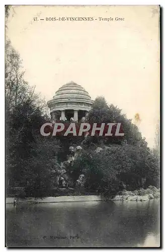 Cartes postales Bois de Vincennes Temple grec
