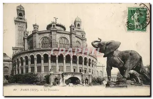 Cartes postales Paris Trocadero Elephant