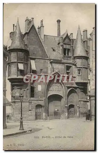 Cartes postales Paris Hotel de Sens