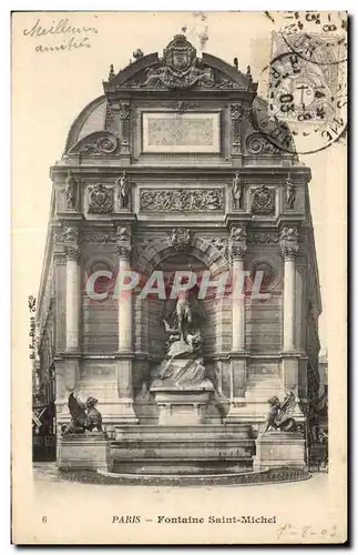 Paris Cartes postales Fontaine Saint Michem