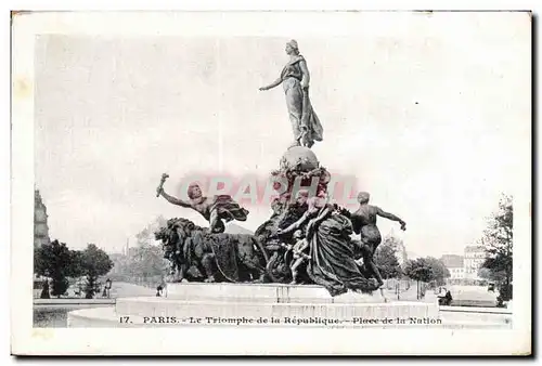 Paris Ansichtskarte AK Le triomphe de la republique Place de la Nation