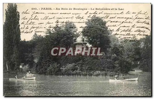 Paris Ansichtskarte AK Bois de Boulogne Belvedere et le lac