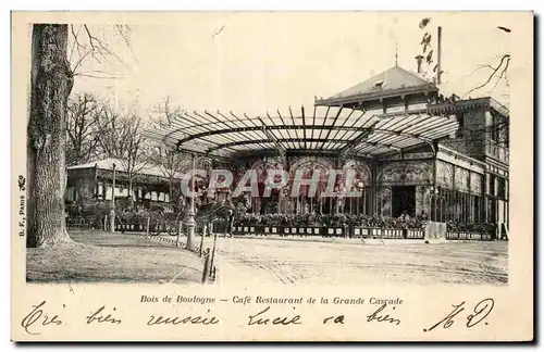 Paris Cartes postales Bois de Boulogne Cafe Restaurant de la grande cascade